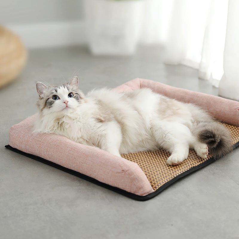 Tapis de sommeil d'été en rattan