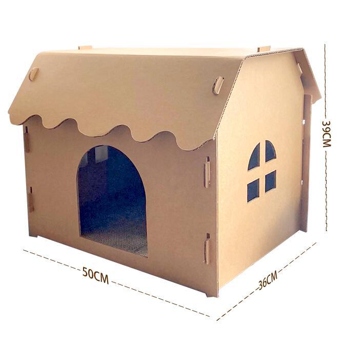 Maison en carton double couche pour chats