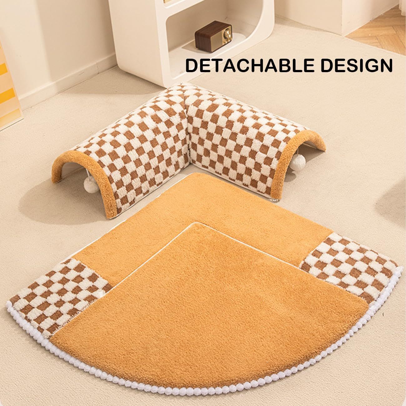 Lit Tunnel 2 en 1 pour Chiens et Chats en Peluche