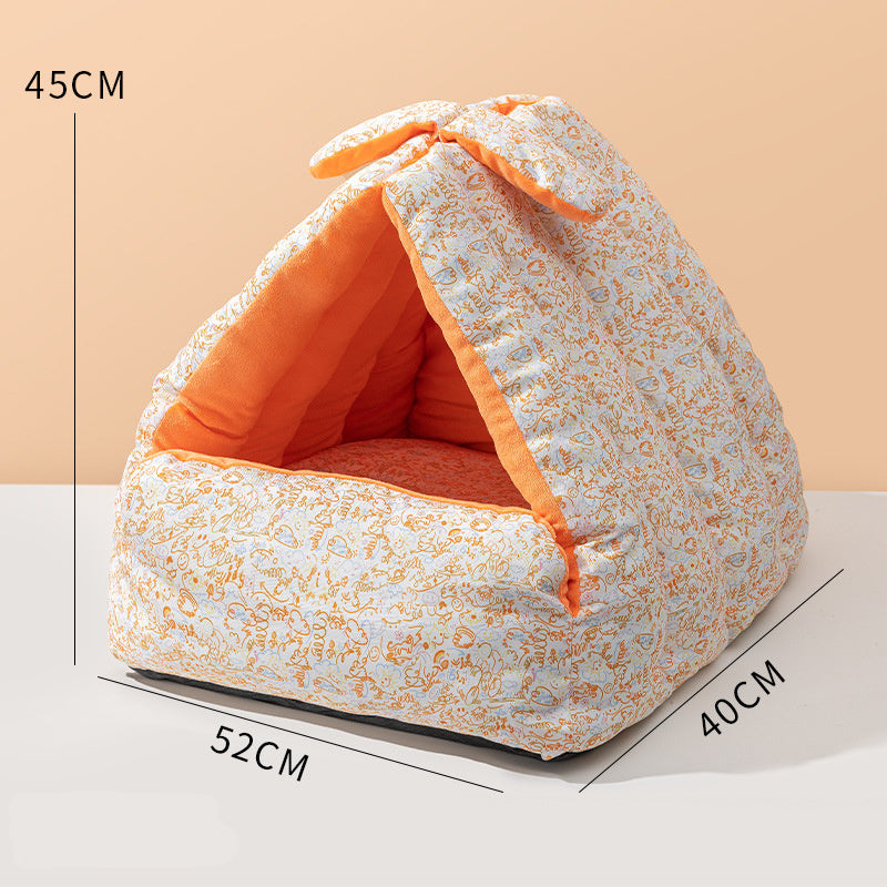 Nid Triangle Lapin - Nid Semi-Enclos pour Chiens et Chats