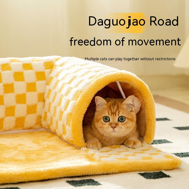 Couchage Tunnel Douillet pour Chats - Duokete