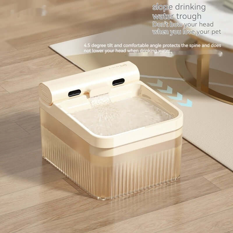 Distributeur d'eau intelligent pour animaux de 4L avec système de filtration et design élégant.