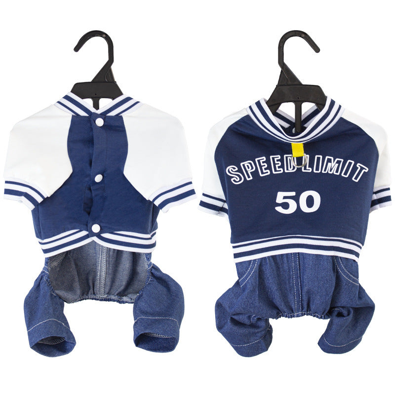 Pull à la mode pour animaux, style décontracté, design SPEEDLIMIT 50, parfait pour petits chiens.