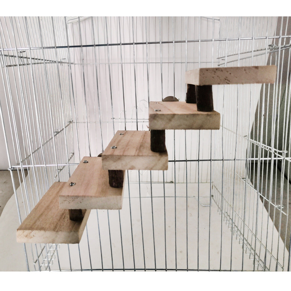 Escalier en bois pour jouets d'animaux, parfait pour le jeu et l'entraînement, conçu pour durer.