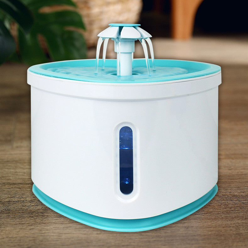 Fontaine automatique pour animaux avec LED, capacité 2L, matériaux écologiques, design moderne.