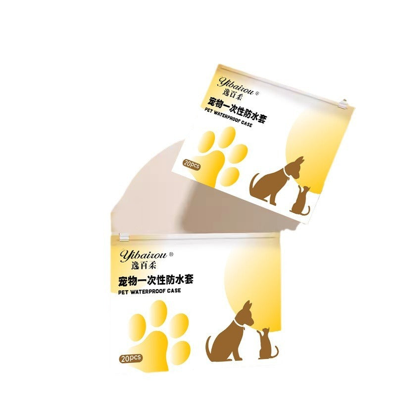 Couvre-chaussures jetables étanches pour animaux, paquet de 20, protection pattes pour chiens et chats.