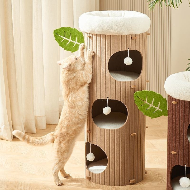 Nid en Feutre pour Chat - Arbre à Gratter Universel