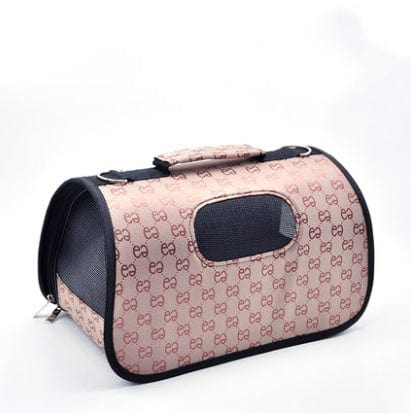 Sac à dos pour chien en tissu tendance pour le transport, avec panneau en mesh pour ventilation.