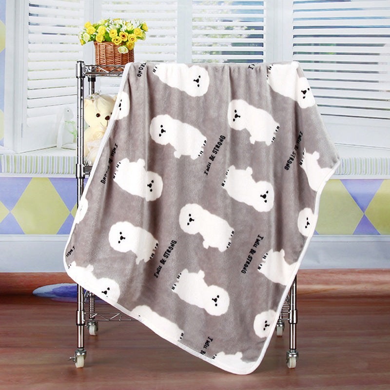 Couverture en Flanelle en Fleece Corail Imprimée