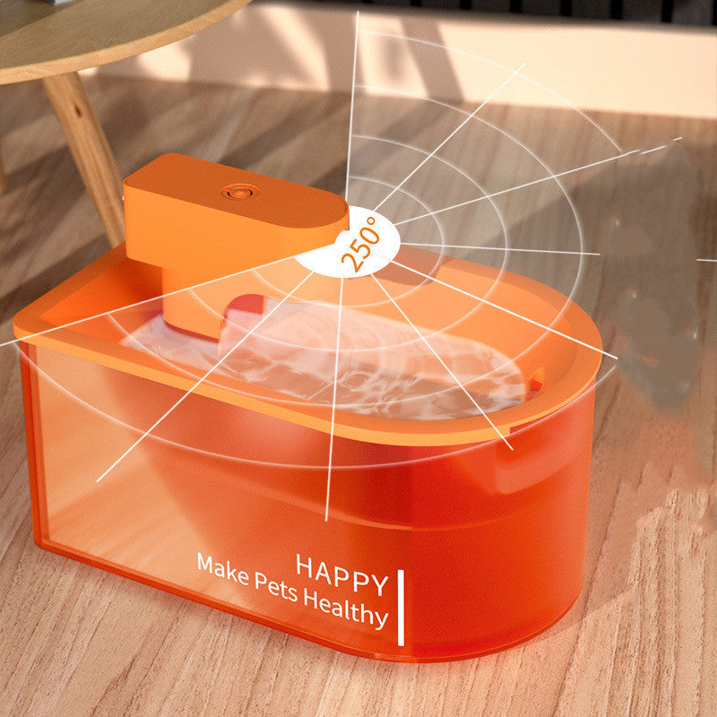 Distributeur d'eau pour animaux avec induction infrarouge à 250°, garantissant une hydratation optimale.