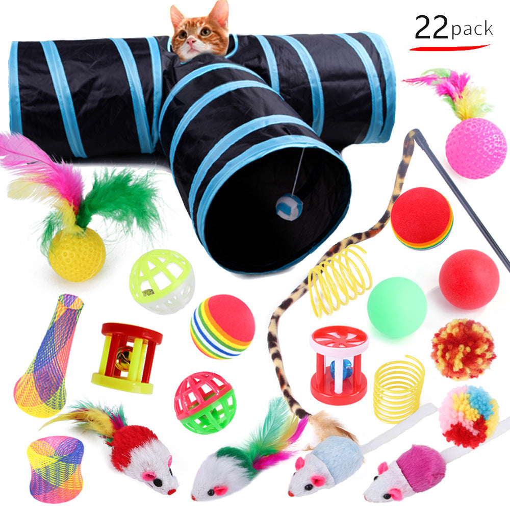 Ensemble de Jouets pour Chats Amusants avec Tunnel