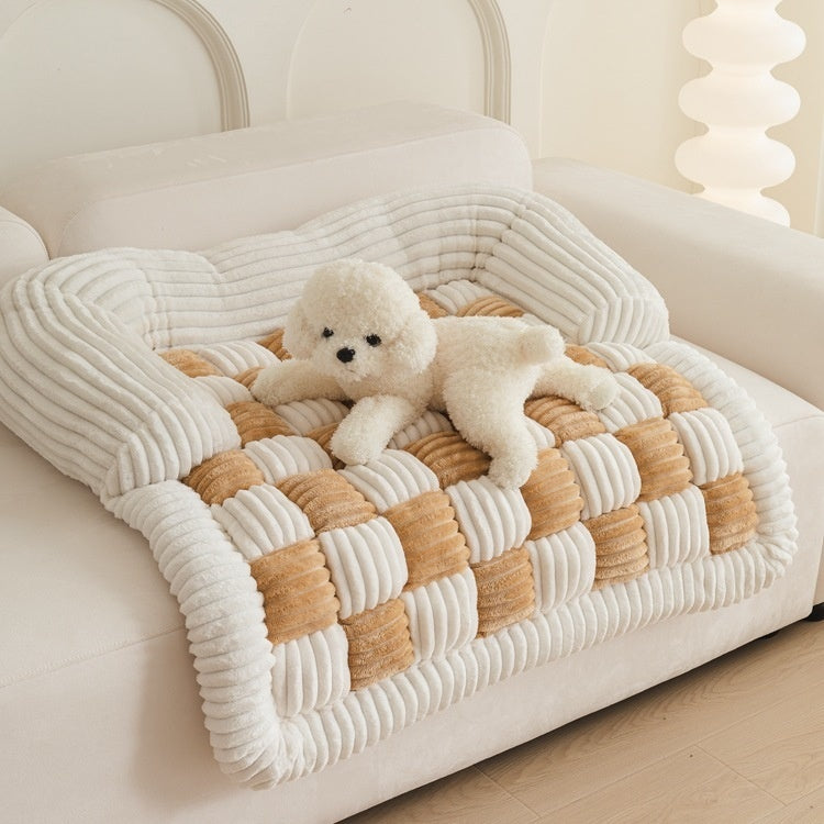 Tapis de Chenil Échequier pour Animaux - Confort Optimal