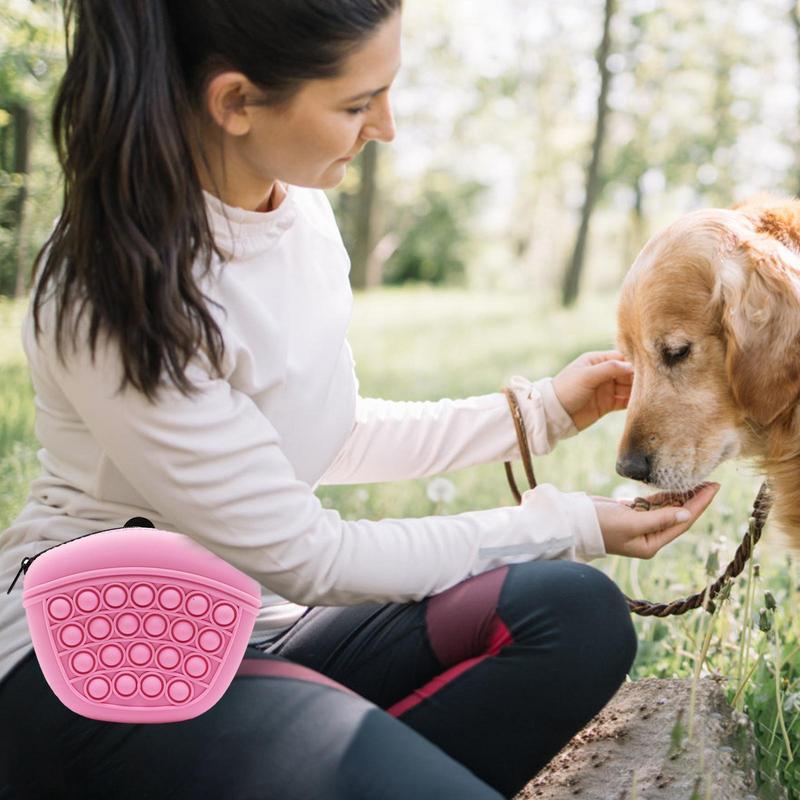 Sac à Friandises en Silicone pour Chiens - Sac d'Entraînement Portable
