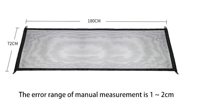 Clôture de sécurité pour animaux, filet d'isolement, dimensions 180x72 cm, matériau résistant.