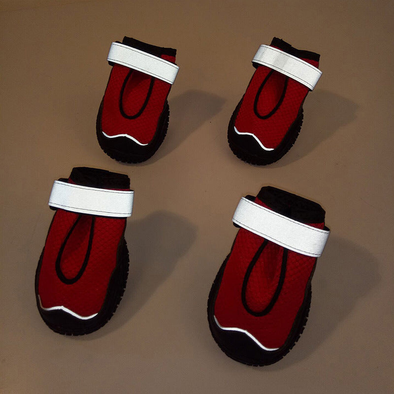 Chaussures pour chiens résistantes et respirantes, idéales pour le confort et la protection des pattes.