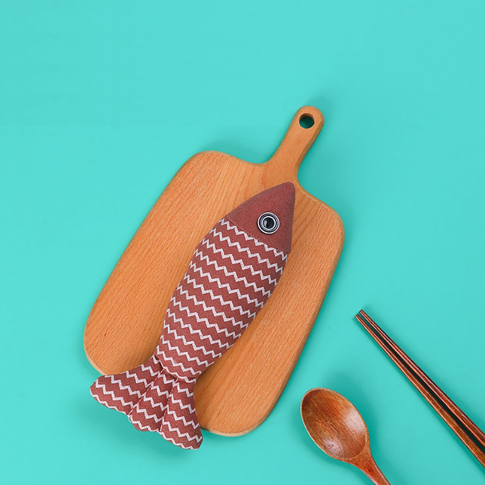 Jouet en Poisson en Jute pour Chats avec Catnip