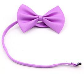 Nœud papillon simple violet pour animaux, accessoire élégant pour chien ou chat.