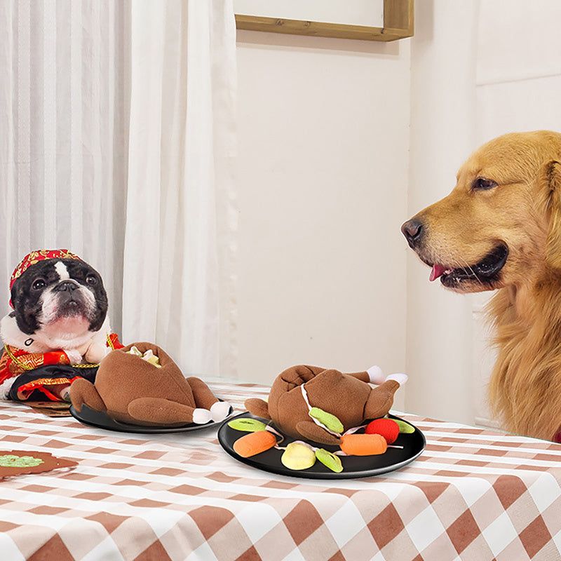 Jouet en Peluche pour Chien - Dinde Légumes