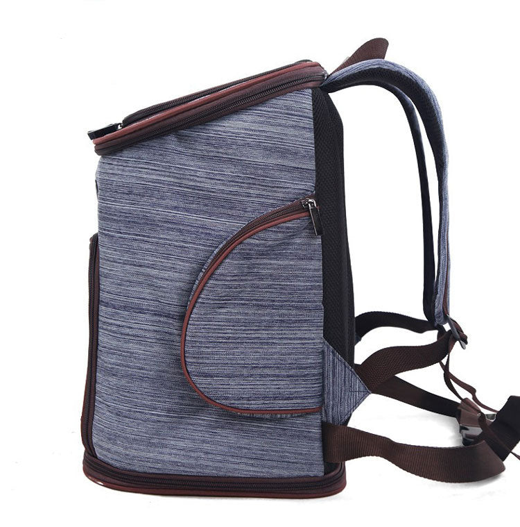Sac à dos pour chiens, design résistant en tissu Oxford, idéal pour transporter vos animaux de compagnie.