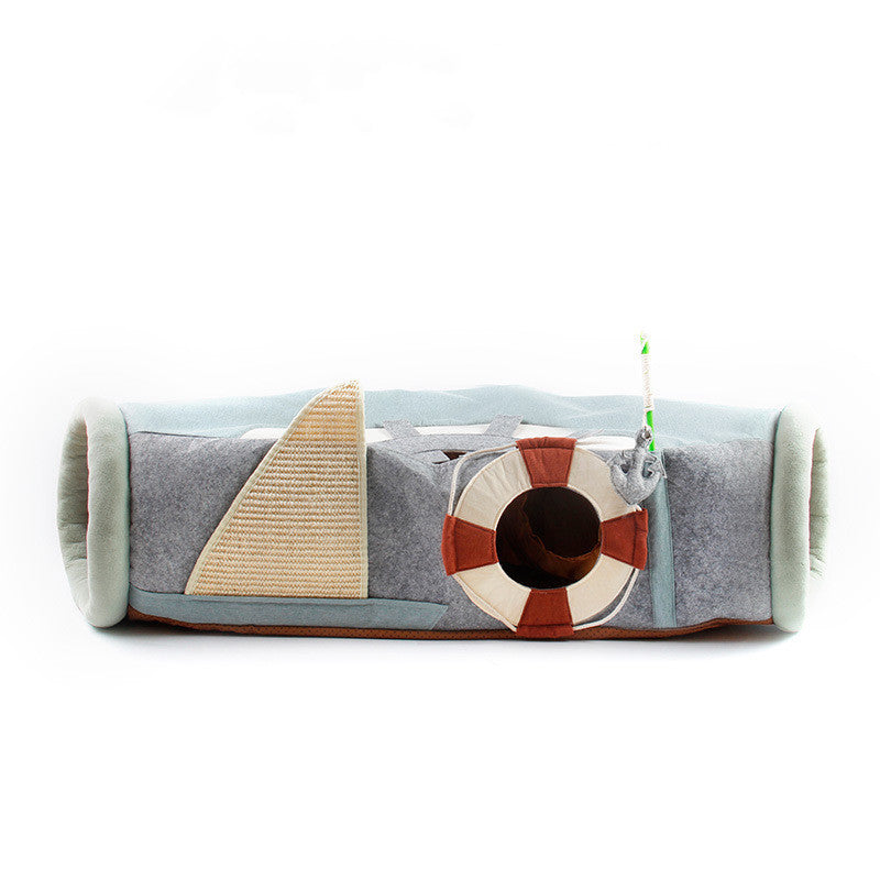 Griffoir Cat Scratcher Semi-Enclosé en Tissu