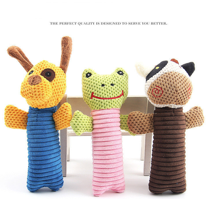 Jouet en peluche pour chien - Chiot, veau et grenouille