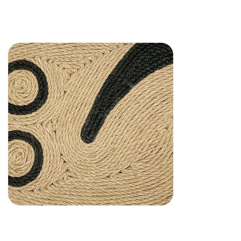 Planche à griffer suspendue en sisal résistante avec motifs modernes pour le bien-être des chats.