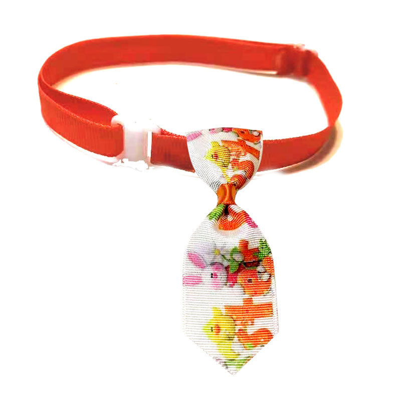 Set de Nœud Papillon de Pâques coloré pour animaux sur collier rouge, idéal pour les célébrations.