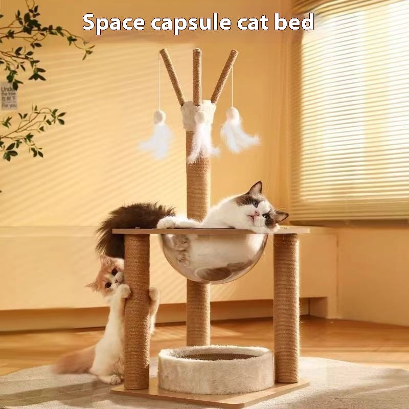 Arbre à grimper pour chat en capsule spatiale