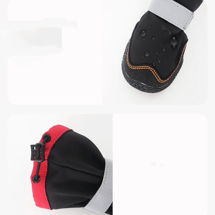 Bottes chaudes et douillettes pour chiens, fonctionnelles pour l'automne et l'hiver, en matériaux imperméables.