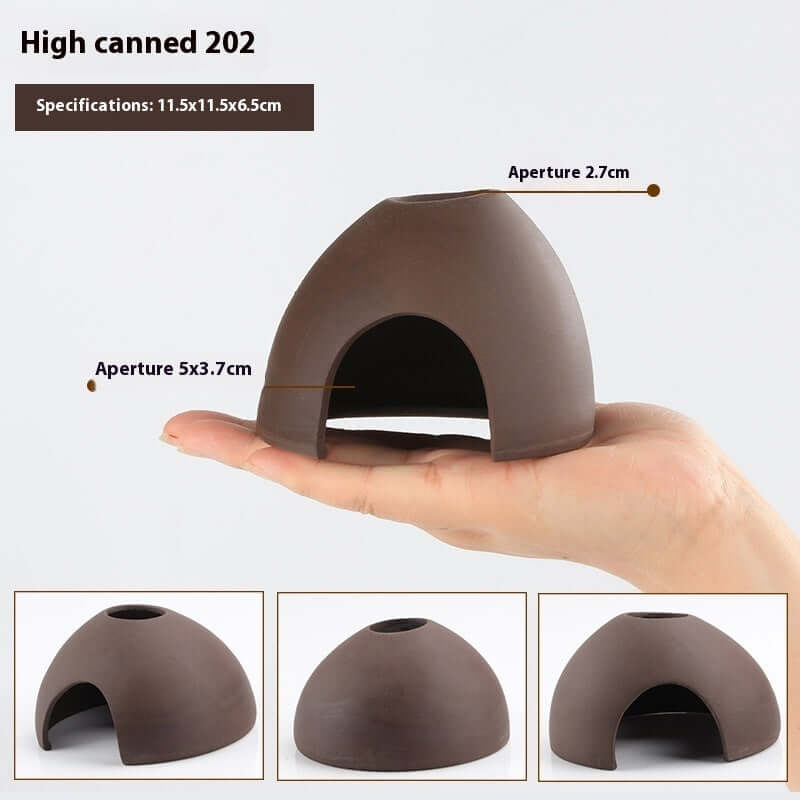 Dôme décoratif pour animaux, dimensions de 11,5 cm avec ouvertures pour un abri sûr et confortable.