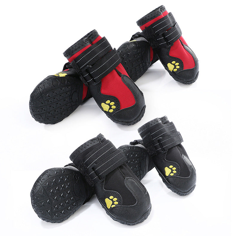 Bottes pour chien imperméables en caoutchouc, protection contre la boue et l'eau avec semelles antidérapantes.