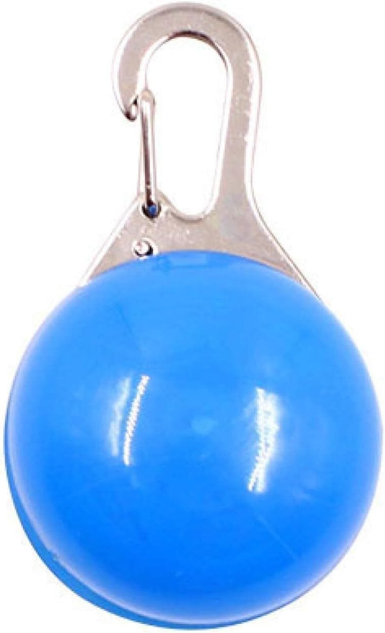 Pendentif lumineux LED bleu pour collier de chien, accessoire pour animaux, sécurité nocturne.