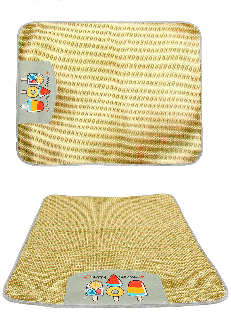 Tapis Refroidissant pour Animaux - Nid d'Été en Rattan