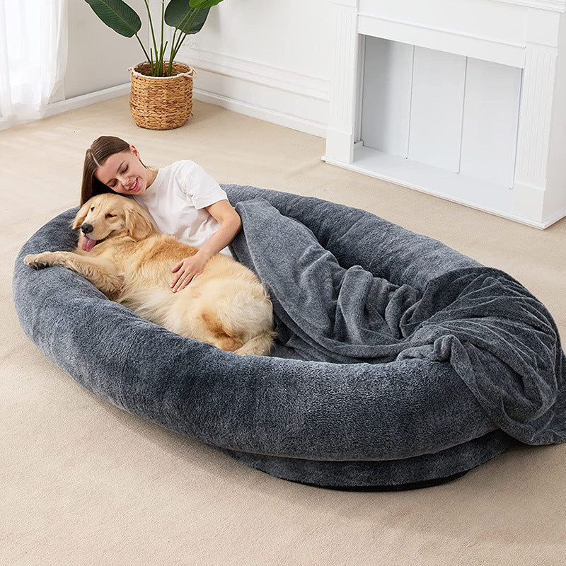 Lit Doux en Peluche pour Chien - Large