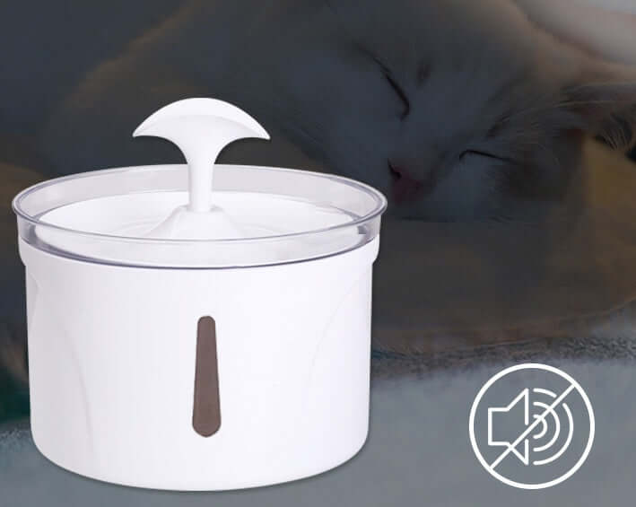 Distributeur d'eau automatique pour animaux avec filtre, pour chiens et chats, offrant une eau fraîche et purifiée.