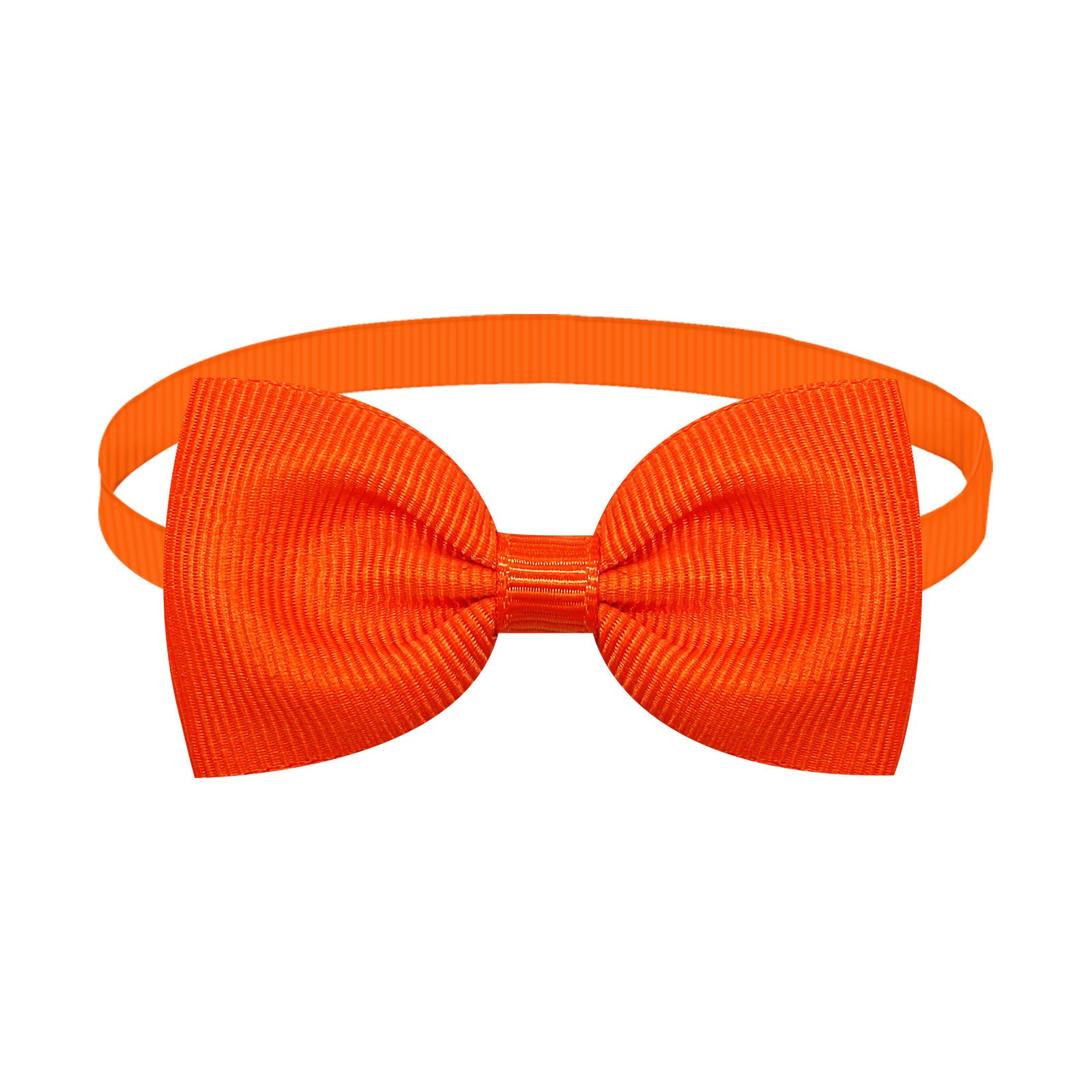Nœud papillon ajustable orange pour animaux, parfait pour chiens et chats, accessoire élégant et pratique.