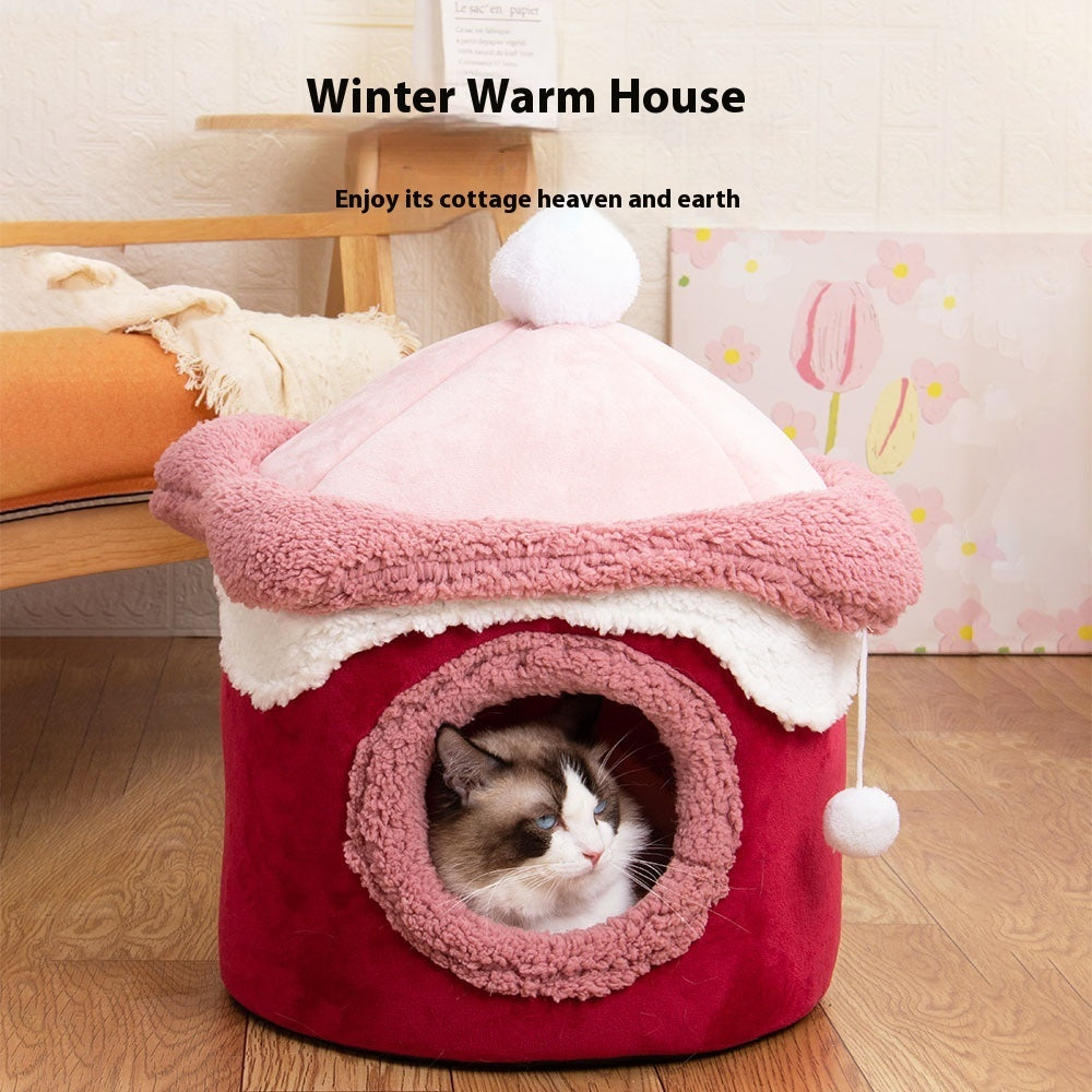 Nouveau Lit pour Animaux en Maison de Glace
