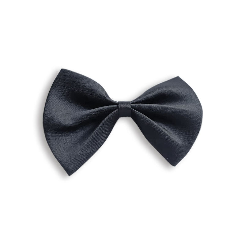 Nœud noir en tissu pour colliers et accessoires pour animaux de compagnie.