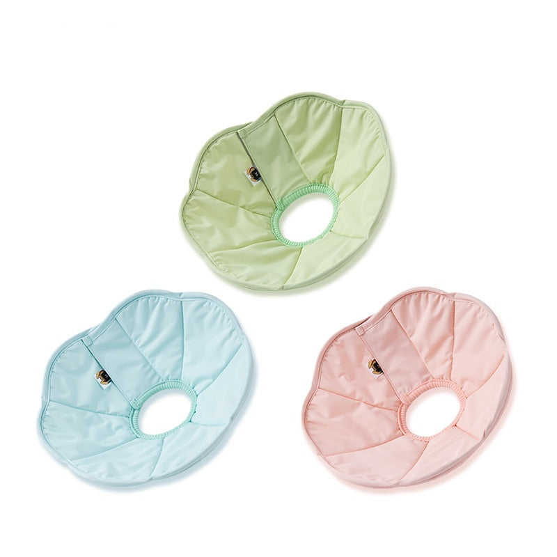 Colliers imperméables anti-léchage pour chien en vert, bleu et rose, conçus pour le confort animal.