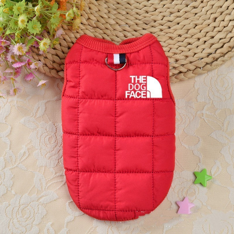 Vêtement pour chien en polaire rouge, design mode, parfait pour garder votre animal au chaud.