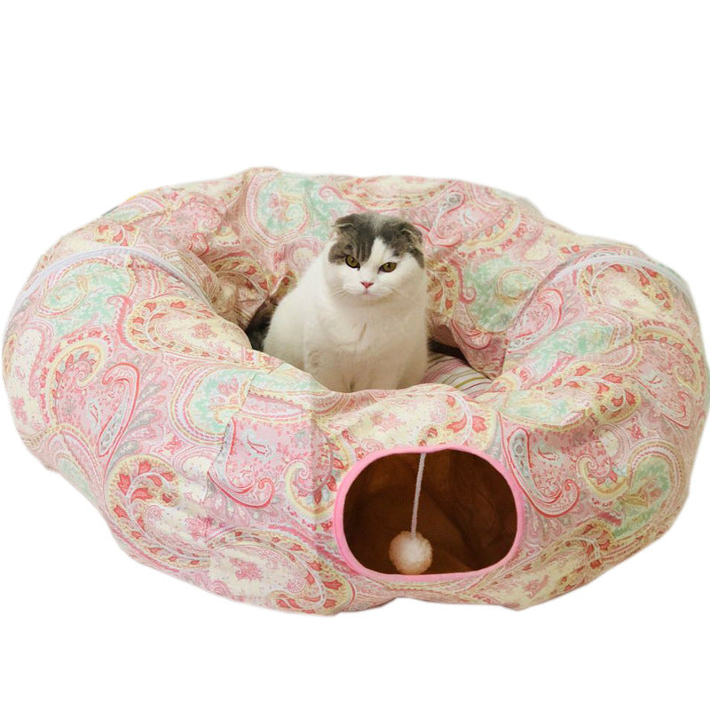 Tunnel pliable pour chat