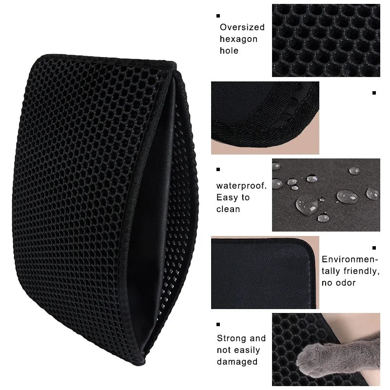Tapis Litière pour Chat Étanche en EVA Double Couche