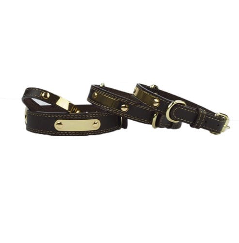 Collier pour chien personnalisé en cuir microfibre, durable et confortable, disponible en plusieurs tailles.