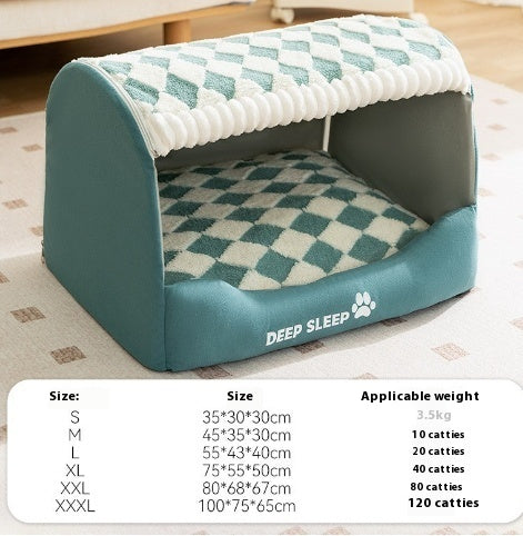 Niche Courbée en Peluche pour Petit Chien