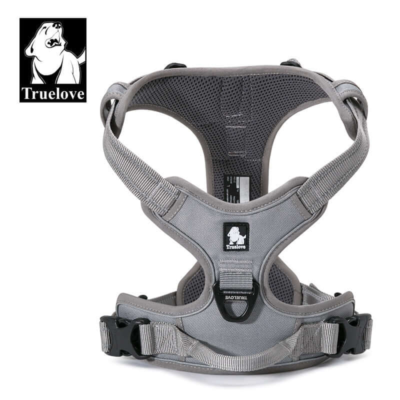 Harnais réfléchissant Truelove pour chien en nylon, rembourré, sécurisé pour les promenades de jour et nuit.