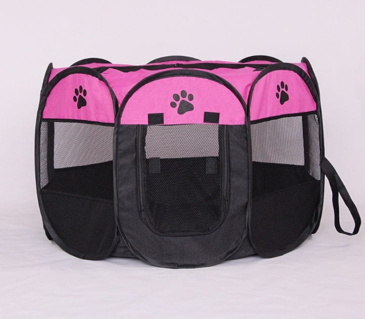Clôture octogonale pliante pour animaux avec design en tissu Oxford, idéale pour chiens et chats.