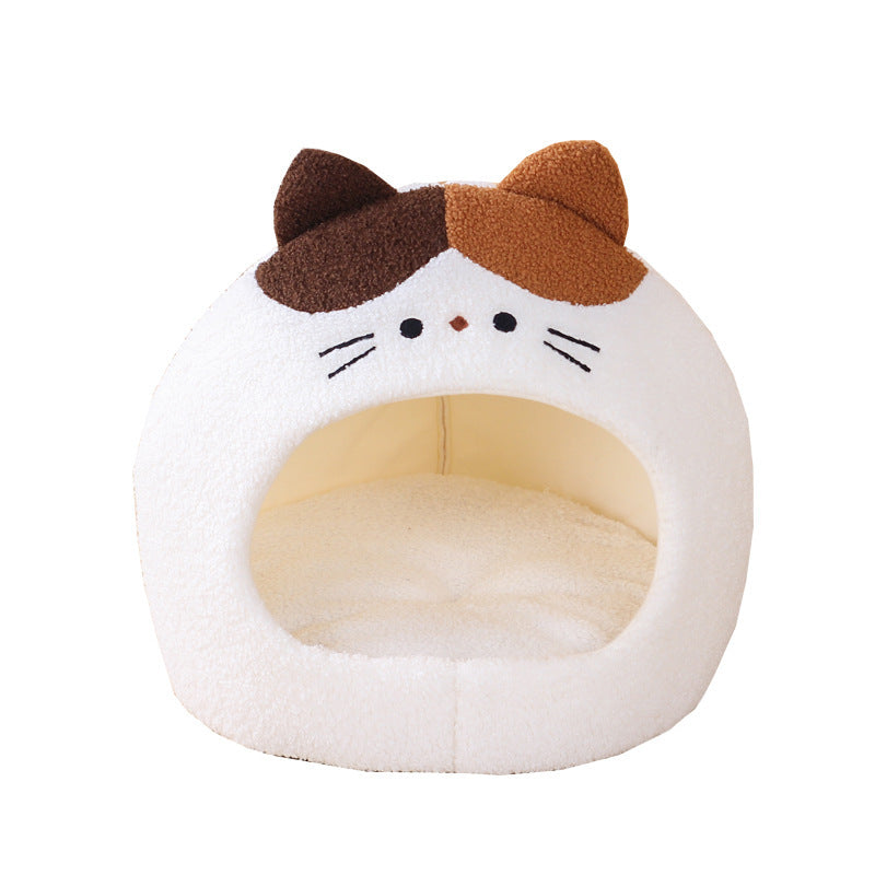 Nid Douillet en Peluche pour Chat d'Hiver