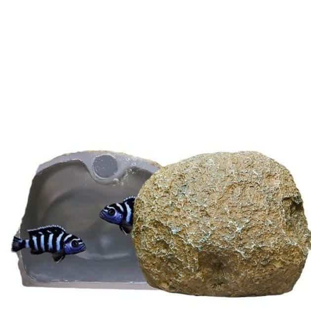 Ornements magnétiques pour réservoirs de poissons, abri et pierre décorative pour aquariums.