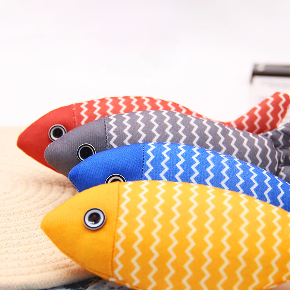 Jouet en Poisson en Jute pour Chats avec Catnip