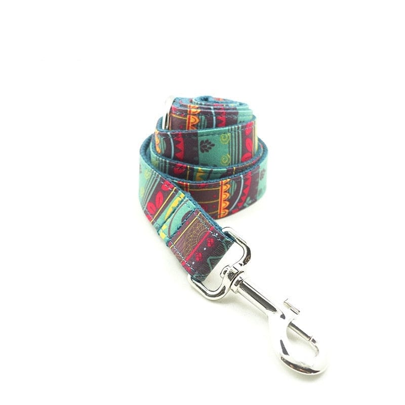 Ceinture de traction en tissu à motif individuel, durable et résistante, parfaite pour animaux de compagnie.